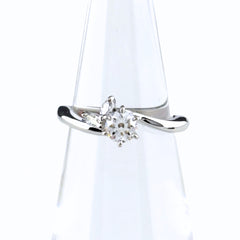 俄 NIWAKA ダイヤモンド リング 5.5号 Pt950 0.26ct レディース ブランドジュエリー 【中古】brjwl