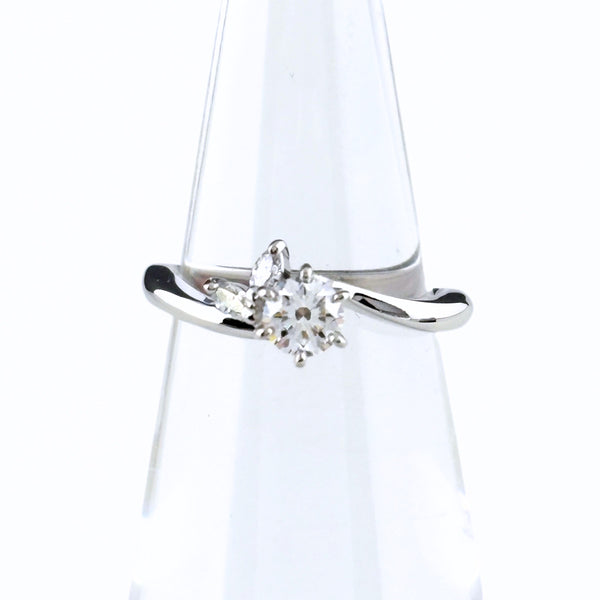 俄 NIWAKA ダイヤモンド リング 5.5号 Pt950 0.26ct レディース