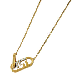 フェンディ オーロック ネックレス GP ラインストーン レディース ブランドアクセサリー 【中古】bracc