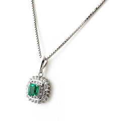 エメラルド デザインネックレス ネックレス Pt900 エメラルド レディース ノンブランドジュエリー 【中古】nbjwl