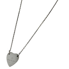 グッチ ハート ネックレス シルバー925 レディース ブランドアクセサリー 【中古】bracc