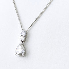 ダイヤモンド デザインネックレス ネックレス Pt1000 ダイヤモンド レディース ノンブランドジュエリー 【中古】nbjwl