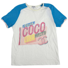 シャネル ロゴ 半袖 Tシャツ トップス コットン レディース ブランドアパレル 【中古】brapp