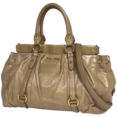 ミュウ ミュウ ロゴ ハンドバッグ レザー RT0383 レディース ブランドバッグ・小物 【中古】brbag
