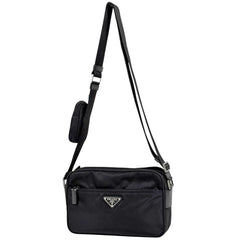 プラダ ロゴプレート ショルダーバッグ ナイロン 1BC167 レディース ブランドバッグ・小物 【中古】brbag