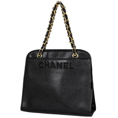 シャネル ロゴ チェーン トートバッグ キャビアスキン A08913 レディース ブランドバッグ・小物 【中古】brbag