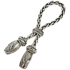 エルメス タッセルモチーフ キーリング キーホルダー シルバー レディース ブランドアクセサリー 【中古】bracc