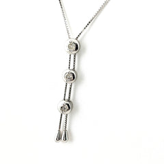 メレダイヤ デザインネックレス ネックレス K18 WG ダイヤモンド レディース ノンブランドジュエリー 【中古】nbjwl