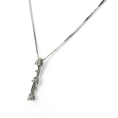 ヨンドシー メレダイヤ デザインネックレス ネックレス K18 WG ダイヤモンド レディース ブランドジュエリー 【中古】brjwl