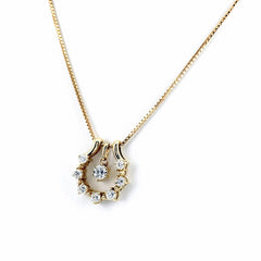 ダイヤモンド デザインネックレス ネックレス K18 750 ダイヤモンド レディース ノンブランドジュエリー 【中古】nbjwl