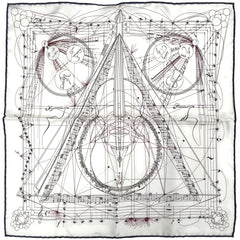 エルメス プチカレ La Musique des Spheres スカーフ シルク レディース ブランドバッグ・小物 【中古】brbag