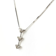 メレダイヤ デザインネックレス ネックレス K18 WG ダイヤモンド レディース ノンブランドジュエリー 【中古】nbjwl