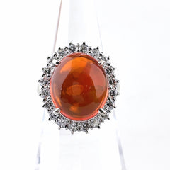 8.534ct ファイアオパール リング 10号 Pt900 レディース ノンブランドジュエリー 【中古】nbjwl