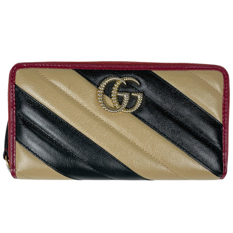 グッチ GGマーモント ジップアラウンド ウォレット 長財布 レザー