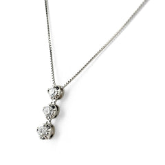 メレダイヤ デザインネックレス ネックレス Pt900 Pt850 ダイヤモンド レディース ノンブランドジュエリー 【中古】nbjwl
