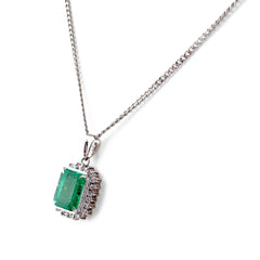 エメラルド デザインネックレス ネックレス Pt900 Pt850 エメラルド レディース ノンブランドジュエリー 【中古】nbjwl