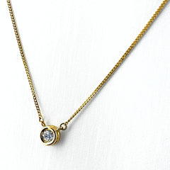 ダイヤモンド ネックレス K18 750 ダイヤモンド レディース ノンブランドジュエリー 【中古】nbjwl