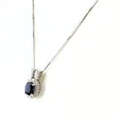 サファイア ネックレス Pt900 Pt850 サファイア レディース ノンブランドジュエリー 【中古】nbjwl
