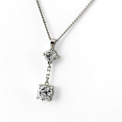 ダイヤモンド デザインネックレス ネックレス Pt900 Pt850 ダイヤモンド レディース ノンブランドジュエリー 【中古】nbjwl