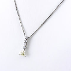 ダイヤモンド デザインネックレス ネックレス Pt900 Pt850 ダイヤモンド レディース ノンブランドジュエリー 【中古】nbjwl