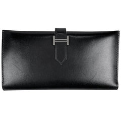 エルメス ベアン 長財布 ボックスカーフ □H レディース ブランドバッグ・小物 【中古】brbag