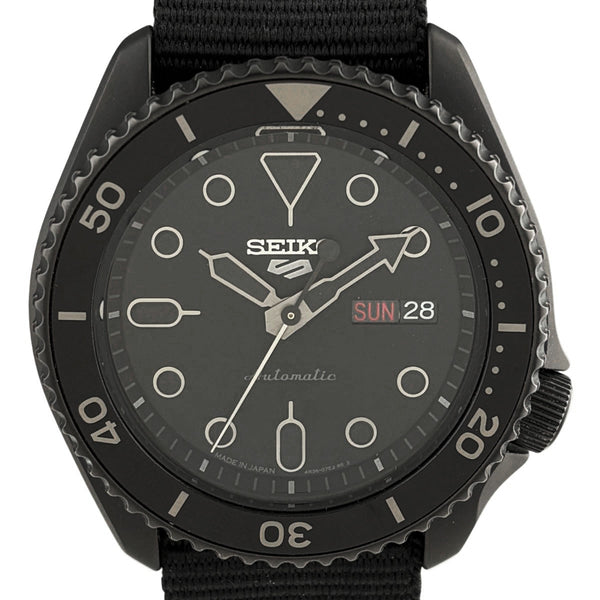 【美品】SEIKO 5スポーツ 4r36-07g0 自動巻き 腕時計 セイコー 5スポーツ 4R36-07G0 SBSA025 腕時計 SS ナイロン 自動巻き
