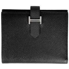 エルメス ベアン コンパクト 二つ折り財布 ヴォーエプソン U レディース ブランドバッグ・小物 【中古】brbag