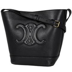 セリーヌ スモール バケット キュイル トリオンフ ショルダーバッグ レザー レディース ブランドバッグ・小物 【中古】brbag