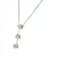 メレダイヤ ネックレス K18 WG ダイヤモンド レディース ノンブランドジュエリー 【中古】nbjwl