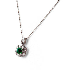 エメラルド ネックレス Pt900 Pt850 エメラルド レディース ノンブランドジュエリー 【中古】nbjwl
