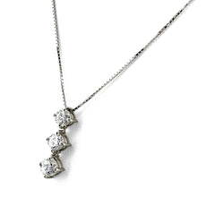メレダイヤ ネックレス Pt900 Pt850 ダイヤモンド レディース ノンブランドジュエリー 【中古】nbjwl