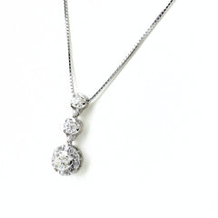 メレダイヤ ネックレス K18 WG ダイヤモンド レディース ノンブランドジュエリー 【中古】nbjwl