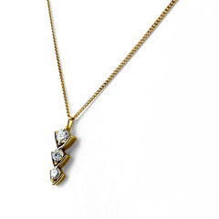 メレダイヤ ネックレス K18 750 ダイヤモンド レディース ノンブランドジュエリー 【中古】nbjwl
