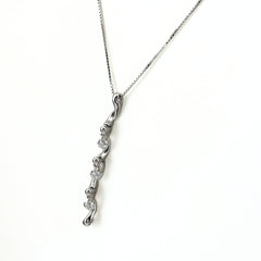 メレダイヤ ネックレス K18 WG ダイヤモンド レディース ノンブランドジュエリー 【中古】nbjwl
