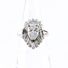 1.30ct ダイヤモンド リング 9.5号 Pt850 レディース ノンブランドジュエリー 【中古】nbjwl