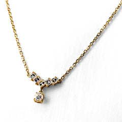 ダイヤモンド ネックレス K18 750 ダイヤモンド レディース ノンブランドジュエリー 【中古】nbjwl