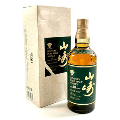 サントリー 山崎 10年 ピュアモルト グリーンラベル 金花フィルム 700ml 国産ウイスキー 酒 【古酒】liqbb【東京都内限定お届け】