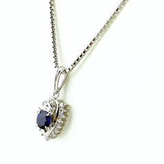 サファイア ネックレス Pt900 Pt850 サファイア レディース ノンブランドジュエリー 【中古】nbjwl