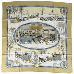 エルメス カレ90 LHIVER EN POSTE スカーフ シルク レディース ブランドバッグ・小物 【中古】brbag