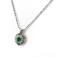 エメラルド ネックレス Pt900 Pt850 エメラルド レディース ノンブランドジュエリー 【中古】nbjwl