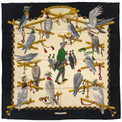 エルメス カレ90 LES OISEAUX DU ROY スカーフ カシミヤ シルク レディース ブランドバッグ・小物 【中古】brbag