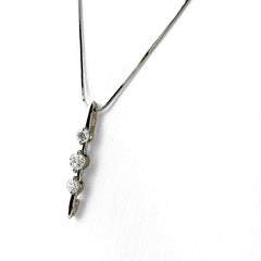 メレダイヤ ネックレス Pt900 Pt850 ダイヤモンド レディース ノンブランドジュエリー 【中古】nbjwl