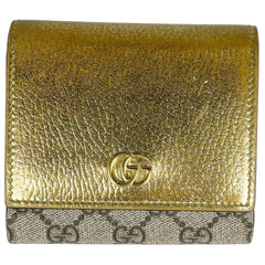 グッチ 二つ折り財布 GGスプリーム 598587 レディース ブランドバッグ・小物 【中古】brbag