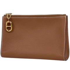 エルメス ジップアンゴー シェーヌダンクルPM クラッチバッグ レザー B レディース ブランドバッグ・小物 【中古】brbag