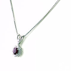 ルビー ネックレス Pt900 Pt850 ルビー レディース ノンブランドジュエリー 【中古】nbjwl