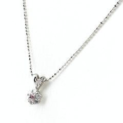 フラワーモチーフ ネックレス Pt900 Pt850 ダイヤモンド レディース ノンブランドジュエリー 【中古】nbjwl