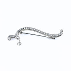 星の砂 メレダイヤ ブローチ Pt900 ダイヤモンド レディース ブランドジュエリー 【中古】brjwl