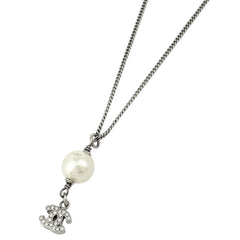 シャネル ネックレス シルバーメッキ ラインストーン レディース ブランドアクセサリー 【中古】bracc