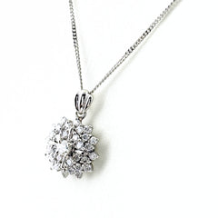 メレダイヤ ネックレス Pt850 ダイヤモンド レディース ノンブランドジュエリー 【中古】nbjwl