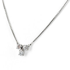 メレダイヤ ネックレス Pt900 Pt850 ダイヤモンド レディース ノンブランドジュエリー 【中古】nbjwl